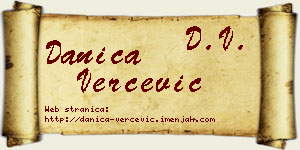 Danica Verčević vizit kartica